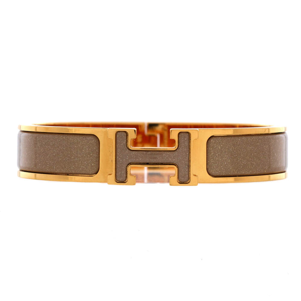 Hermes Narrow Clic Clac H Bracelet Glitter Enamel